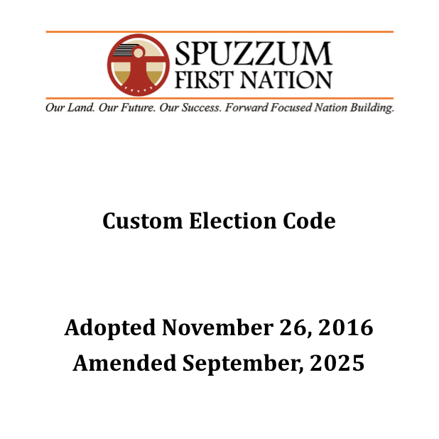 Custom Election Code 2025